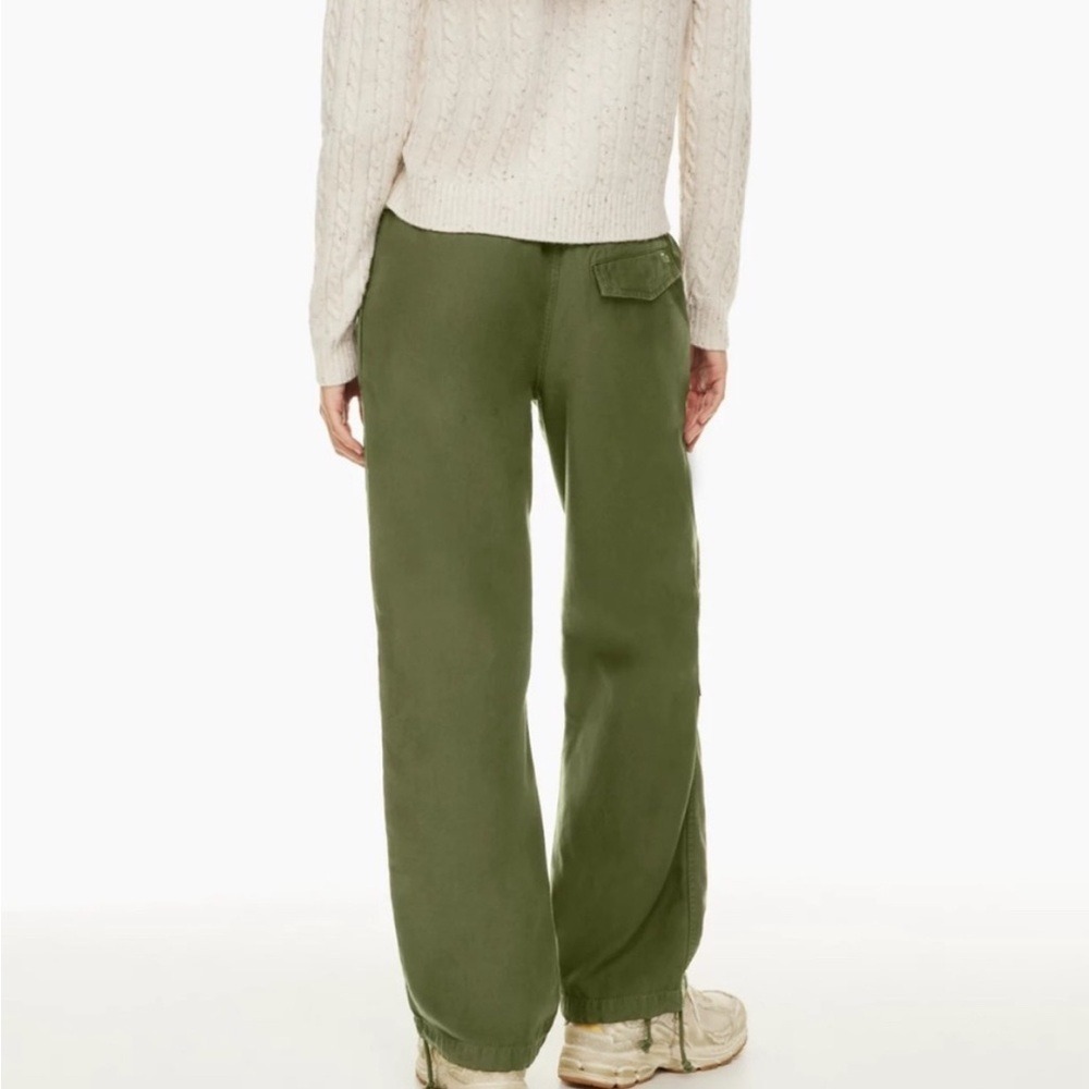 TNA Surplus Division Cargo Pants Khaki Tan‎ Drawstring Waist Wide Leg Size M - Picture 7 of 9